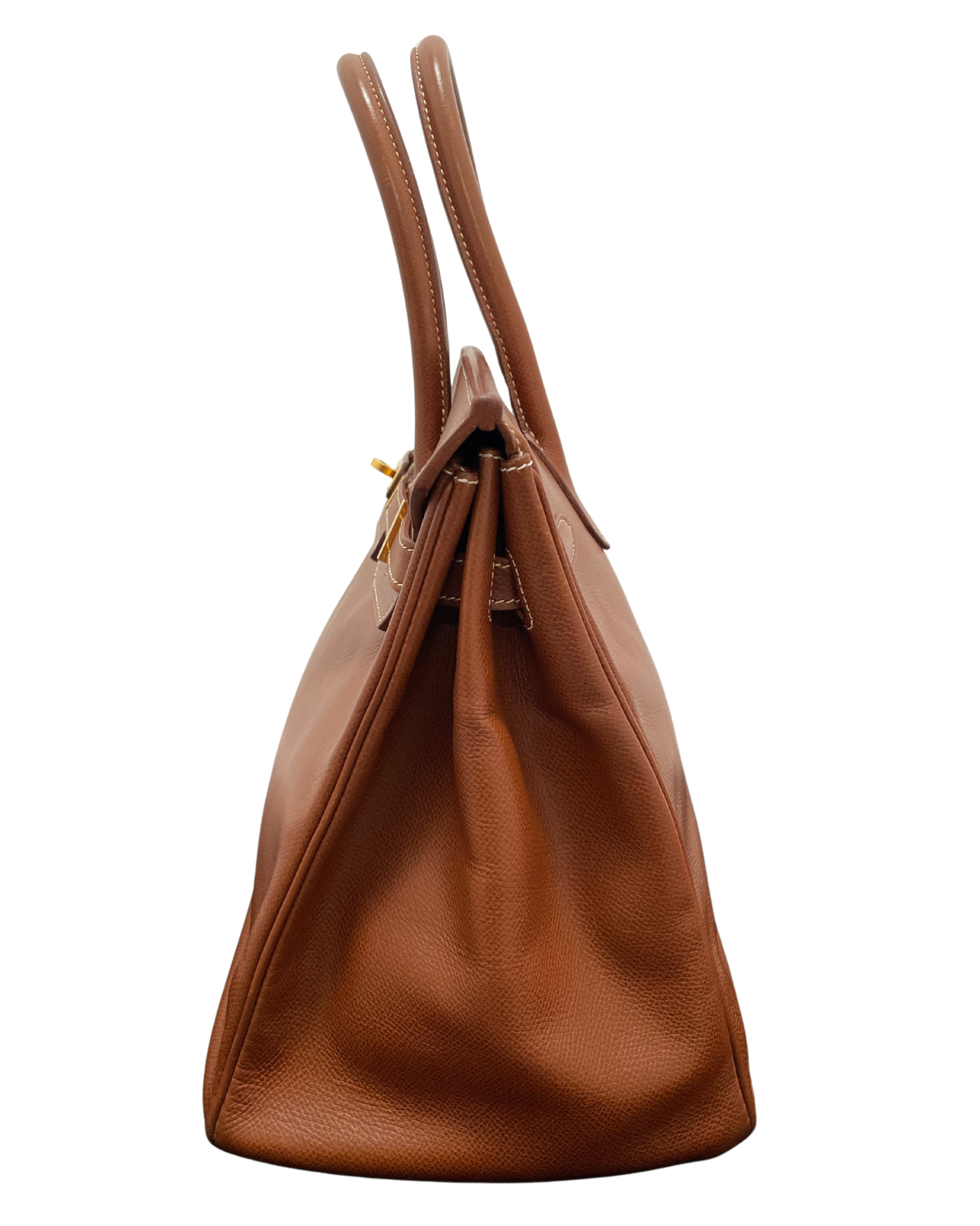 Hermès Gold Veau Grain Lisse Birkin 35 With Gold Hardware
