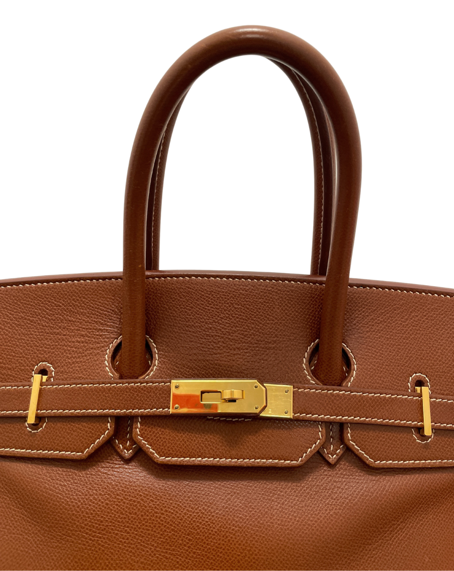Hermès Gold Veau Grain Lisse Birkin 35 With Gold Hardware