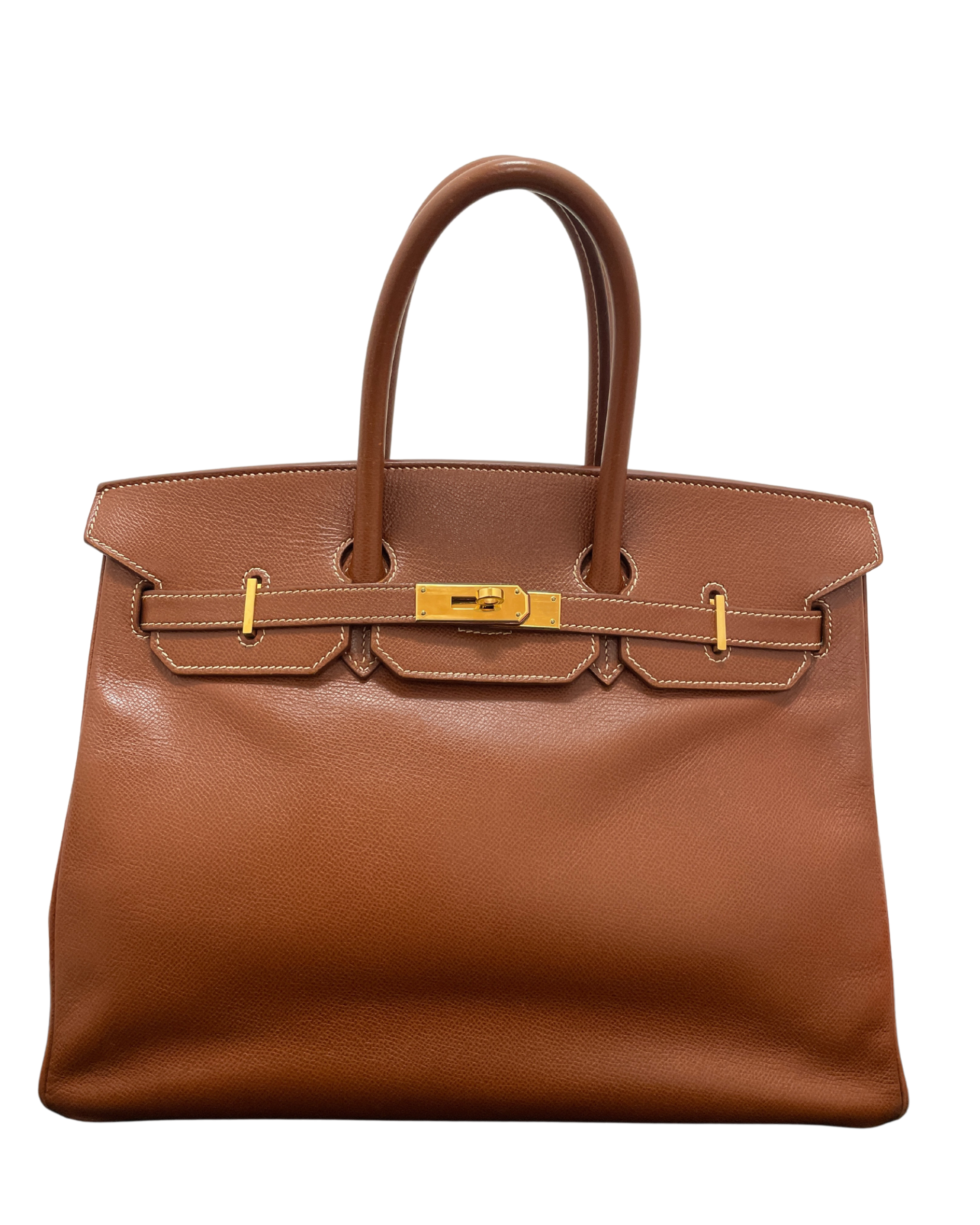 Hermès Gold Veau Grain Lisse Birkin 35 With Gold Hardware