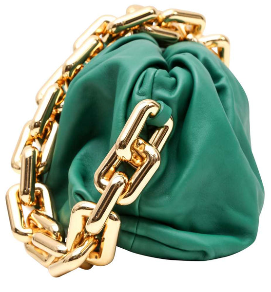 Bottega Veneta Green The Chain Pouch – Luxury GoRound