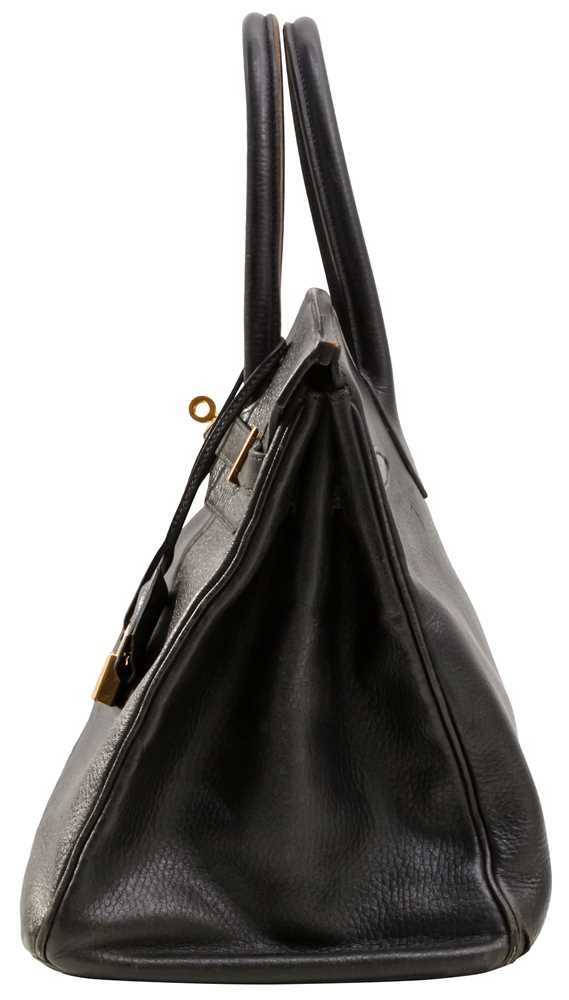 Hermes Black Clemence Birkin 35