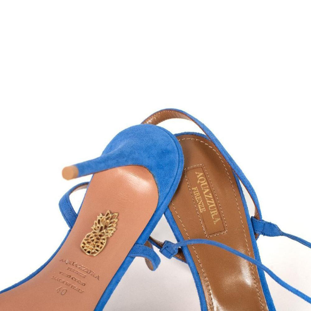 Aquazzura Blue Fringe Tassel Heels - Size 10 US