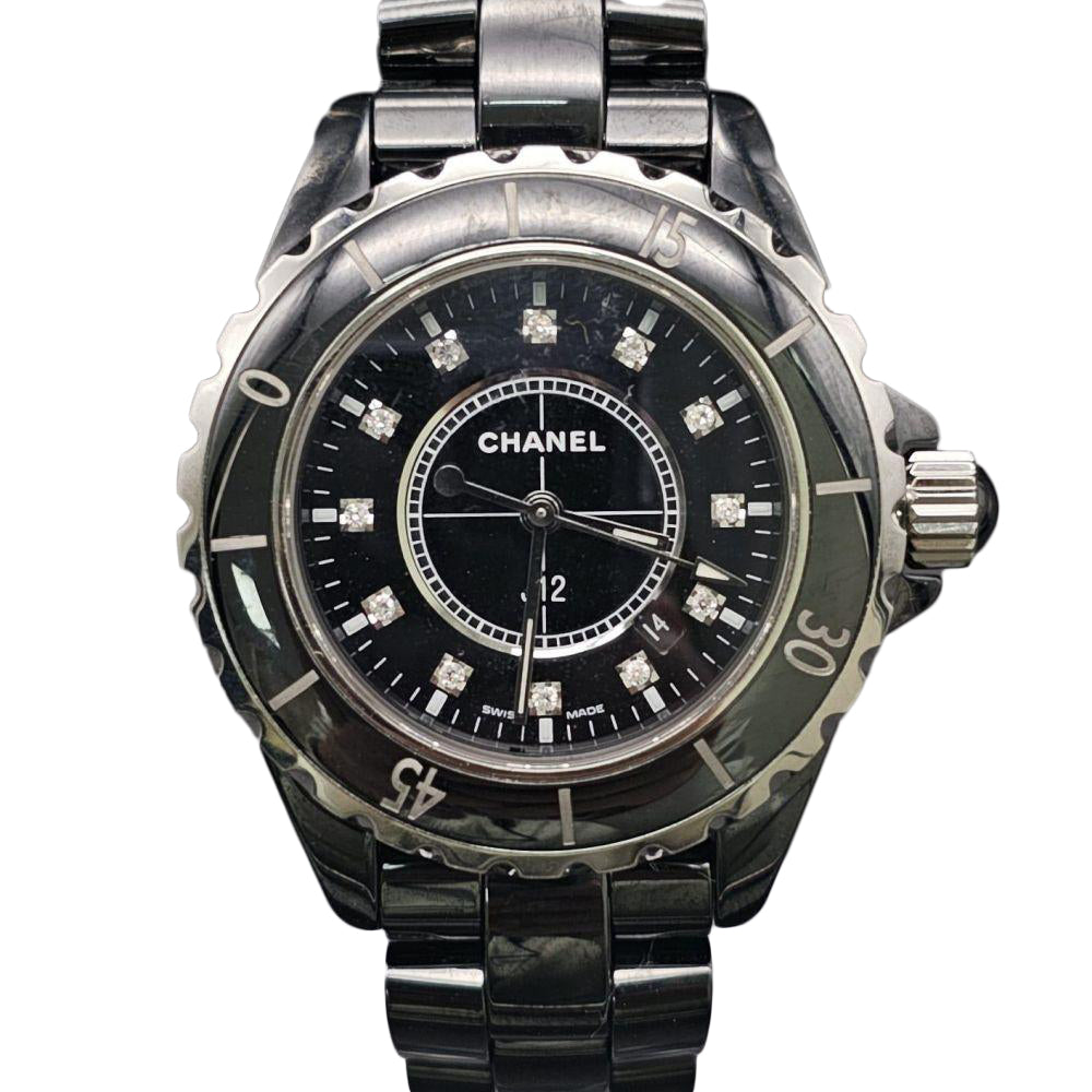 Chanel J12 Ceramic and Diamonds Ladies Quartz Watch - 33mm