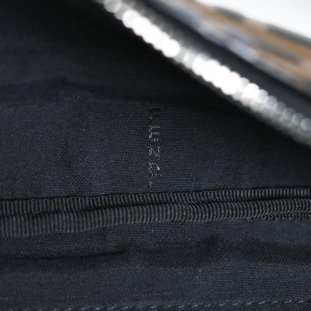 Fendi Vitello FF Embossed Leather Bi-color Maya Black Belt Bag
