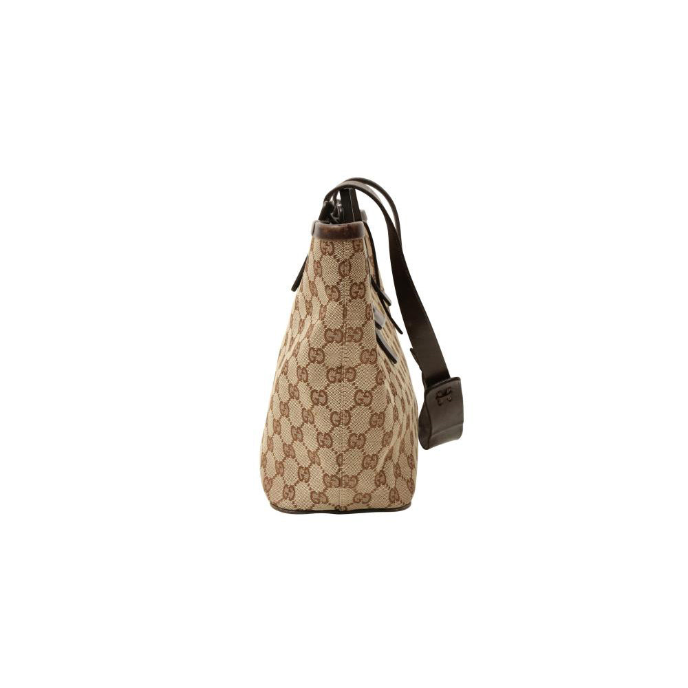 Gucci Brown GG Logo Monogram Shoulder Bag