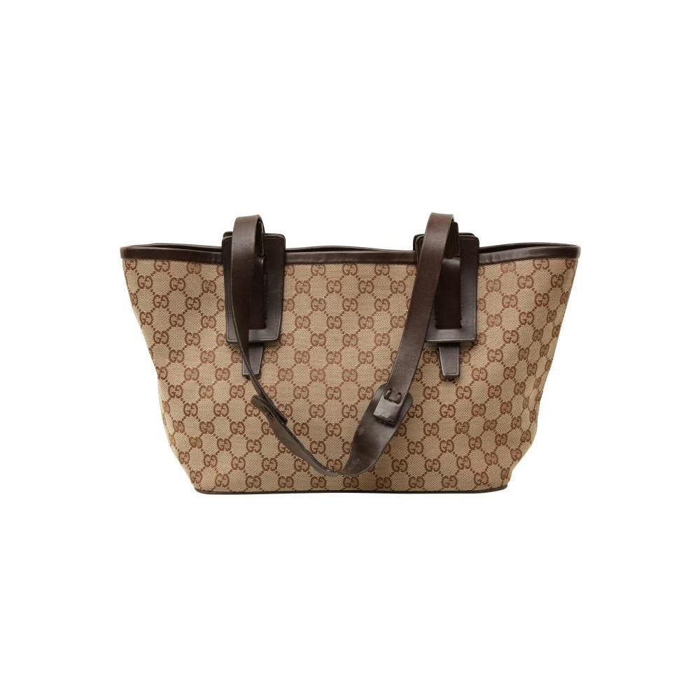 Gucci Brown GG Logo Monogram Shoulder Bag