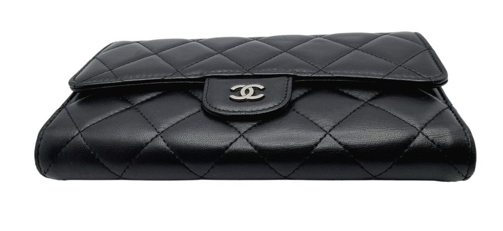 Chanel Black Continental Wallet