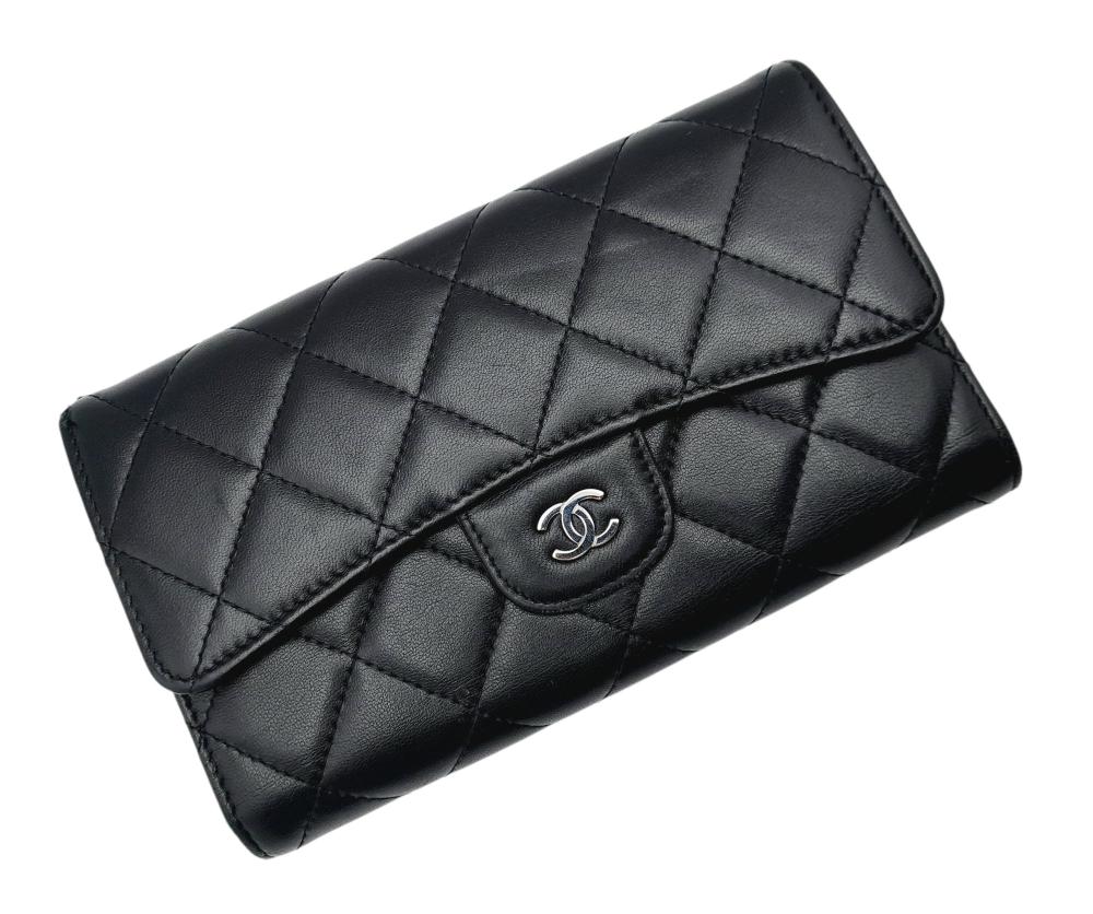 Chanel Black Continental Wallet