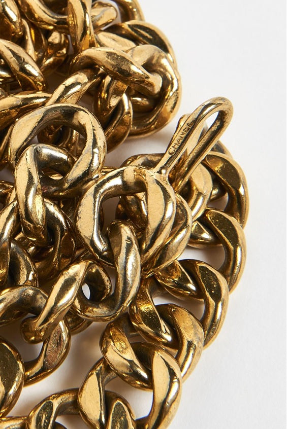 Chanel Gold Chain Belt with Medallion Coin Drop