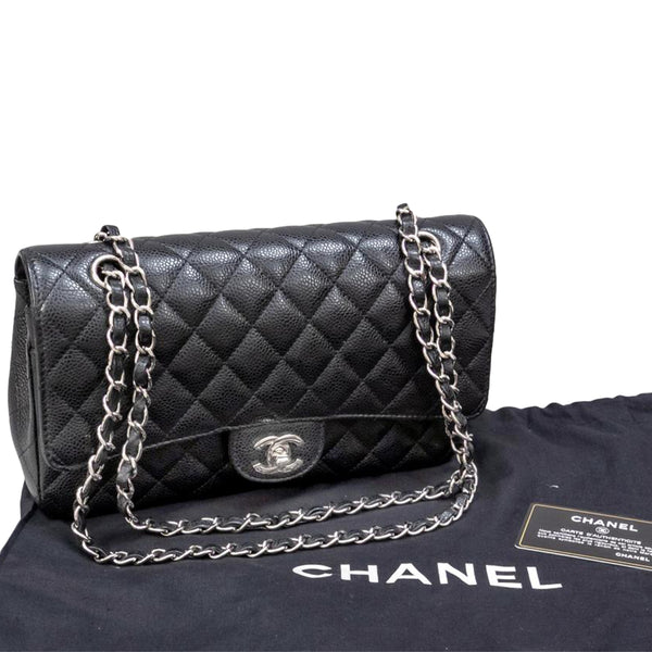 CHANEL Red Small Double Flap Bag Quilted Caviar Leather 2022 - Mint  Condition