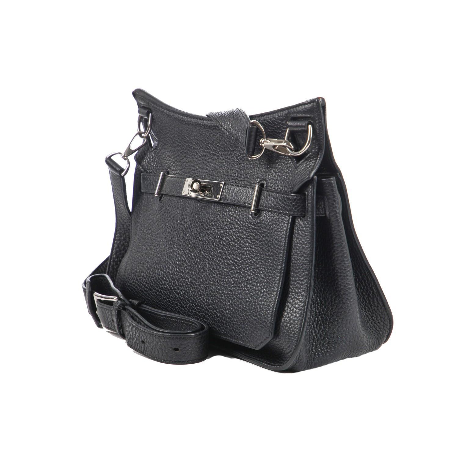Hermès Black Clemence Jypsiere with Palladium Hardware