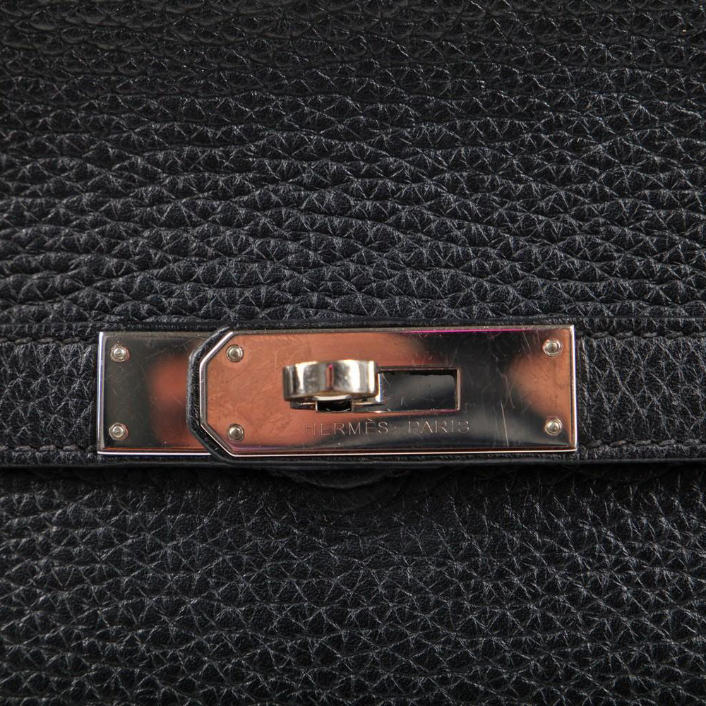 Hermès Black Clemence Jypsiere with Palladium Hardware