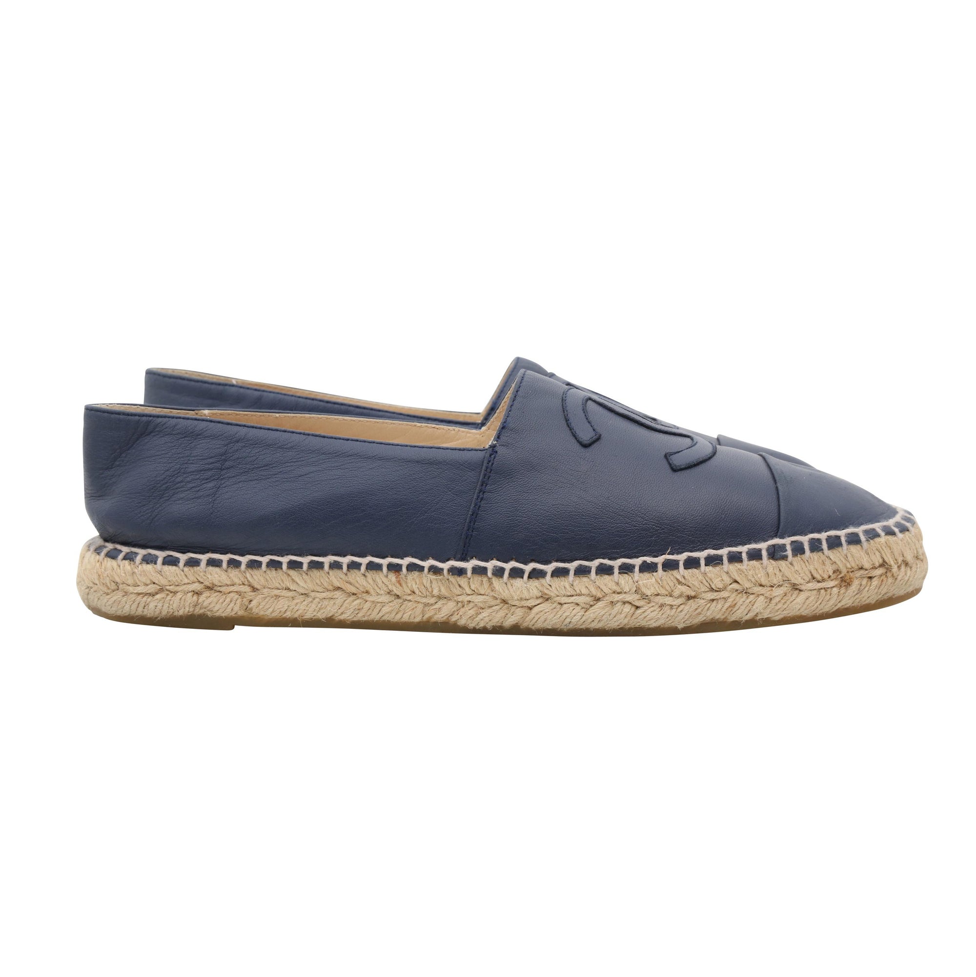 Chanel Blue CC Logo Flat Espadrille - Size 41 EU / 11 US