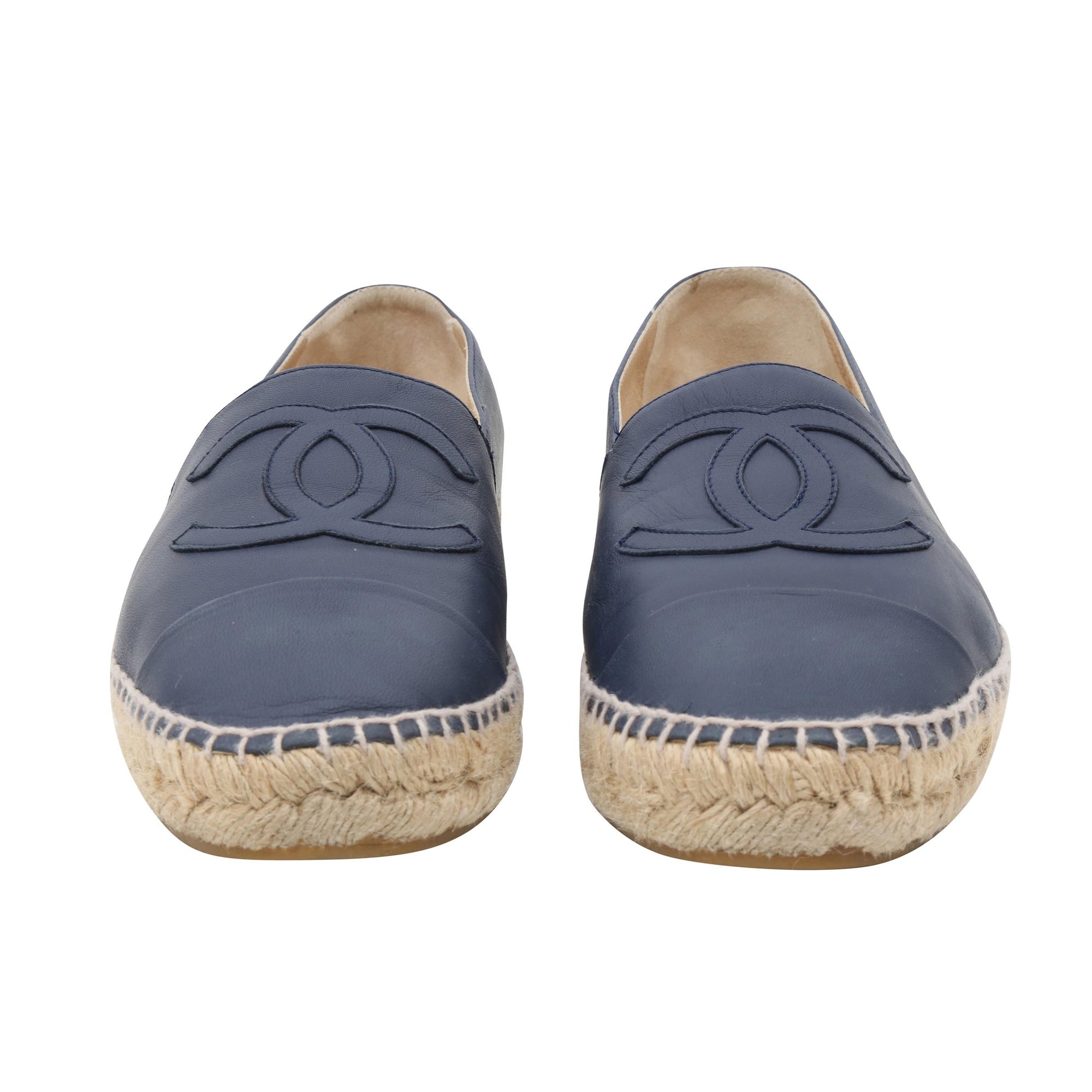 Chanel Blue CC Logo Flat Espadrille - Size 41 EU / 11 US