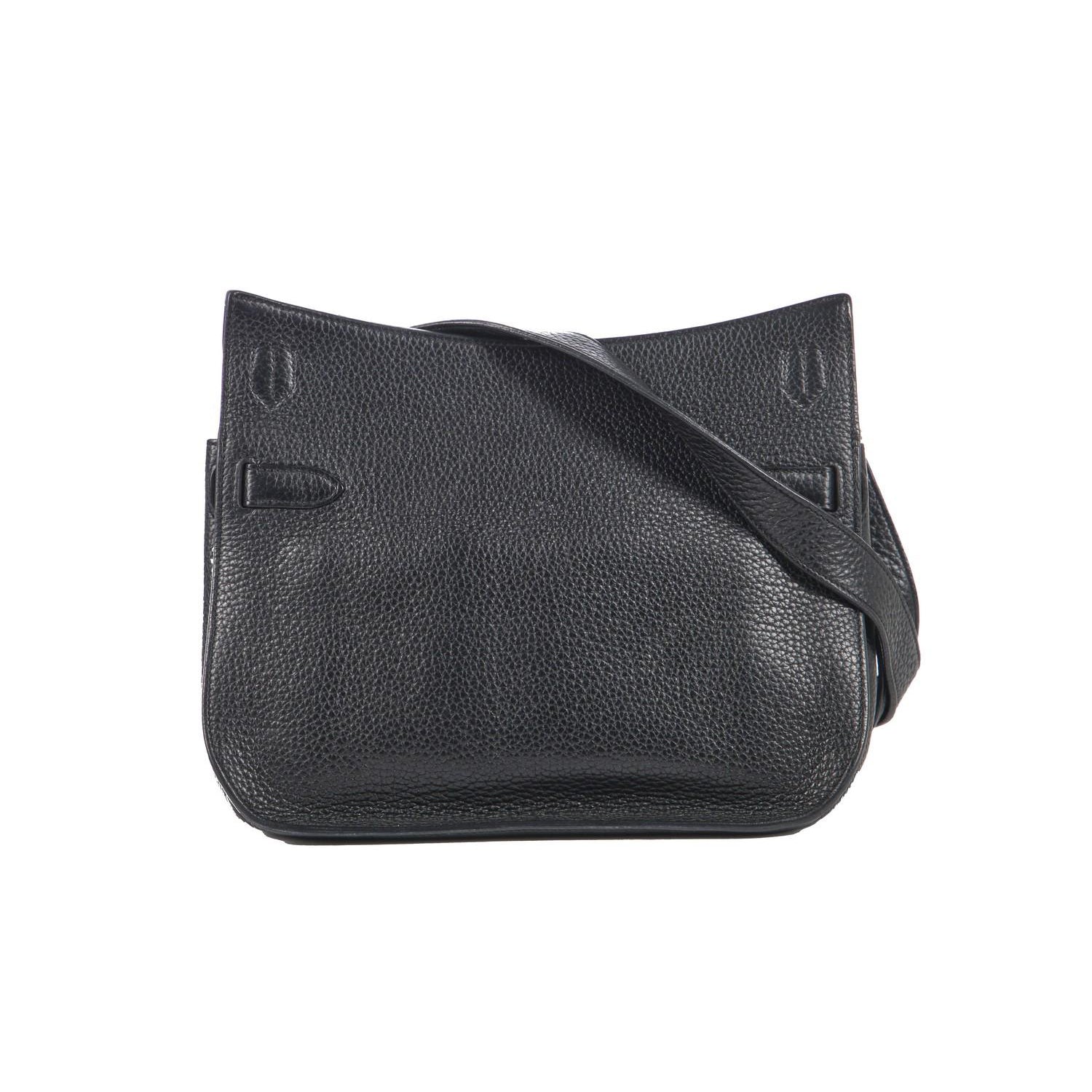 Hermès Black Clemence Jypsiere with Palladium Hardware