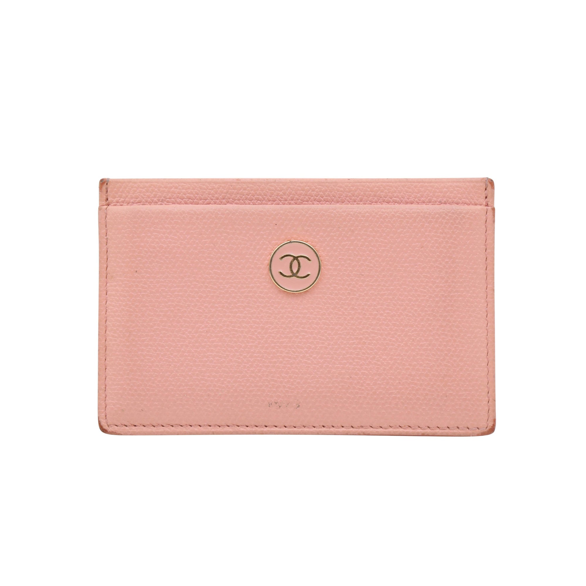 Chanel Pink CC Caviar Card Holder