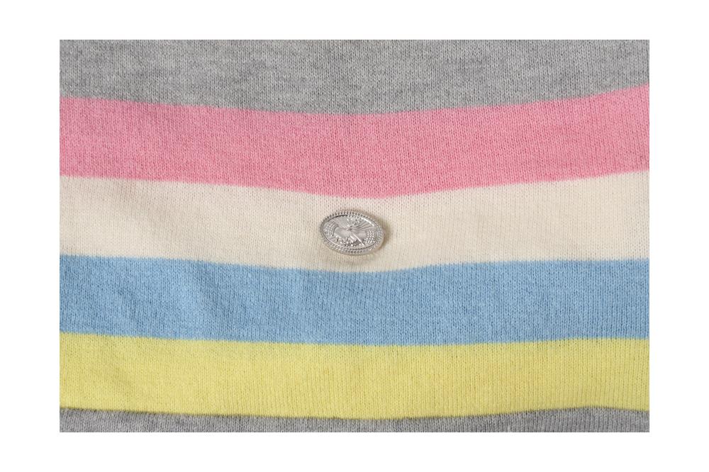 Chanel Gray Stripe Knit Dress