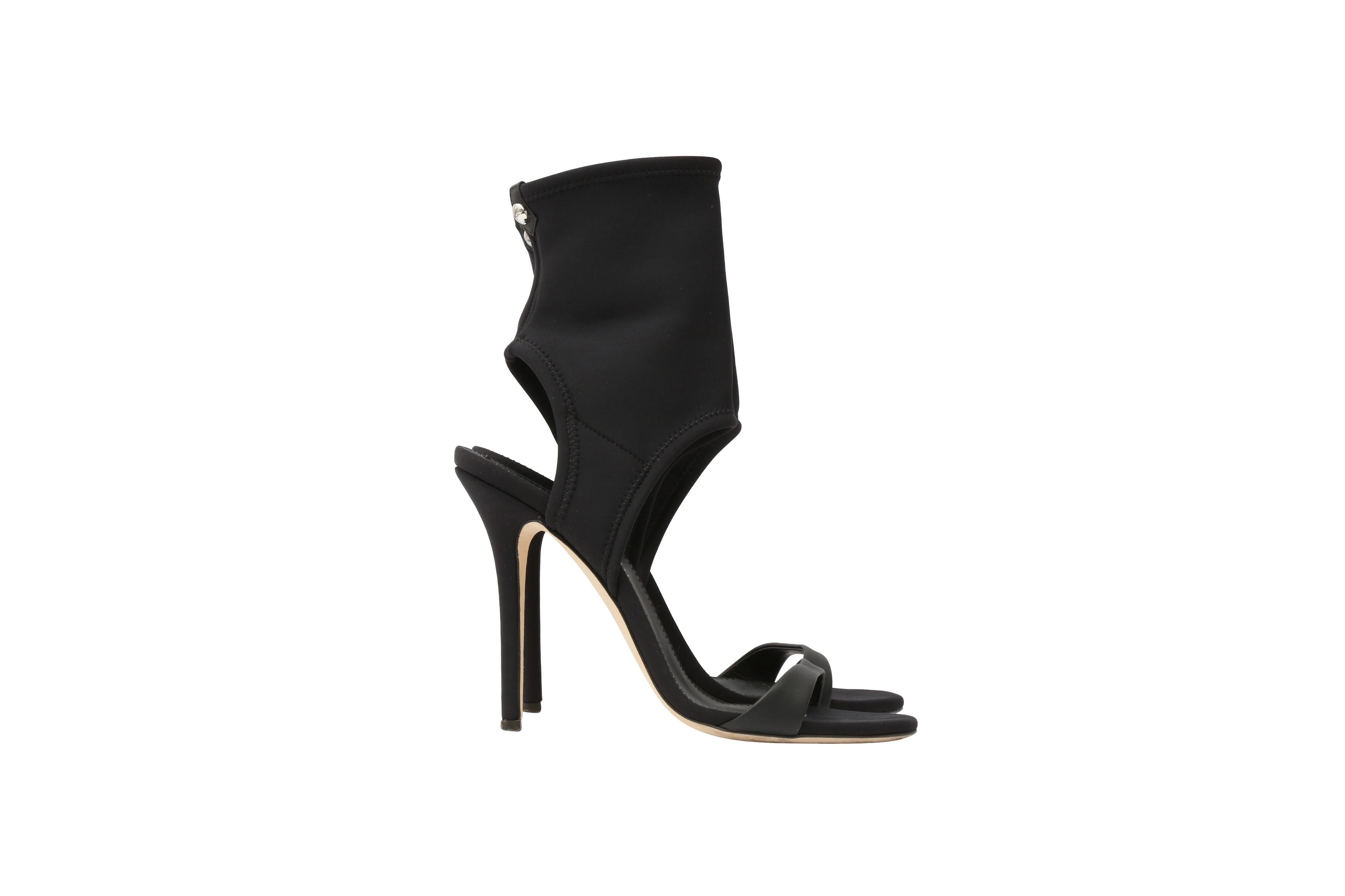 Giuseppe Zanotti Black Sock Heeled Sandal - Size 41 EU / 11 US