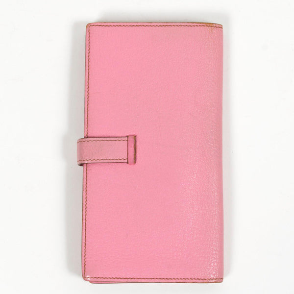 Hermès Pink Bearn Goatskin Wallet with Palladium Hardware – Luxury