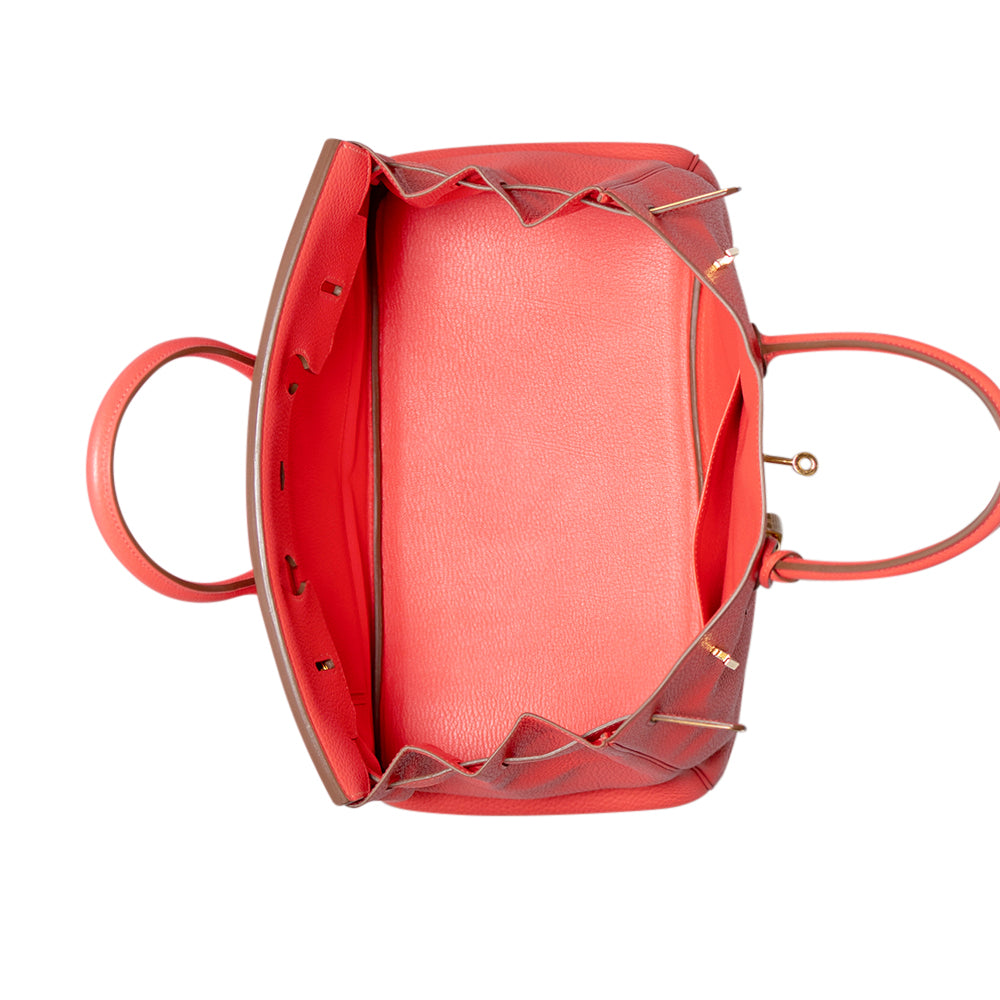 Hermès Rose Jaipur Clemence Birkin 35