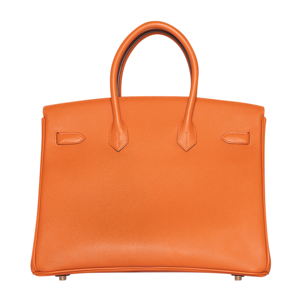 Hermès Orange Epsom Birkin 35 with Gold Hardware