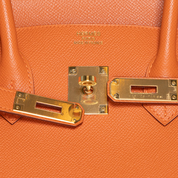 Birkin 35 Epsom Gold GHW, Used & Preloved Hermes Handbag