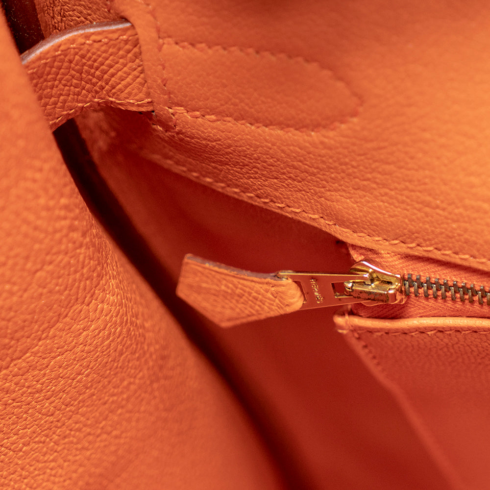 Hermès Orange Epsom Birkin 35 with Gold Hardware