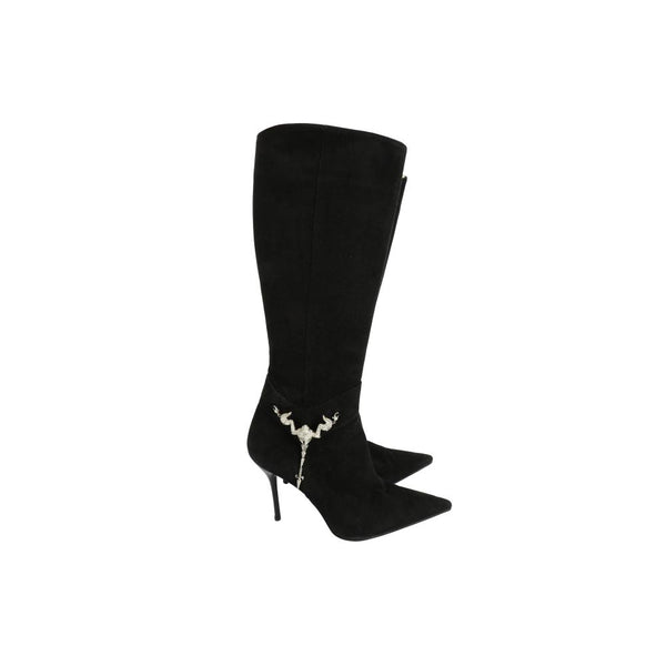 Cesare Paciotti Suede Black Boots Size 6.5 Cesare Paciotti Women main image 4