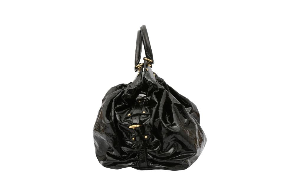 Louis Vuitton Black Mahina XL Hobo Bag