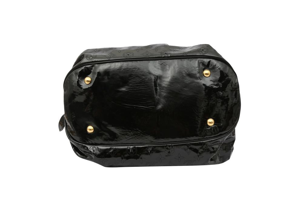 Louis Vuitton Black Mahina XL Hobo Bag