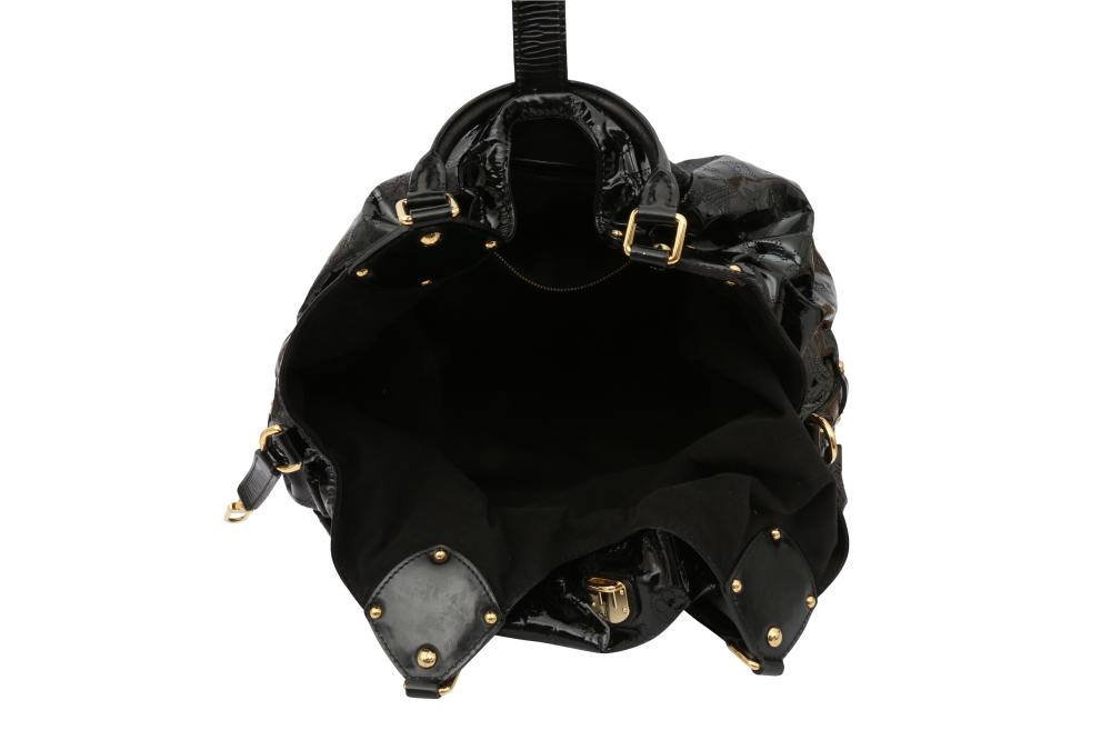 Louis Vuitton Black Mahina XL Hobo Bag