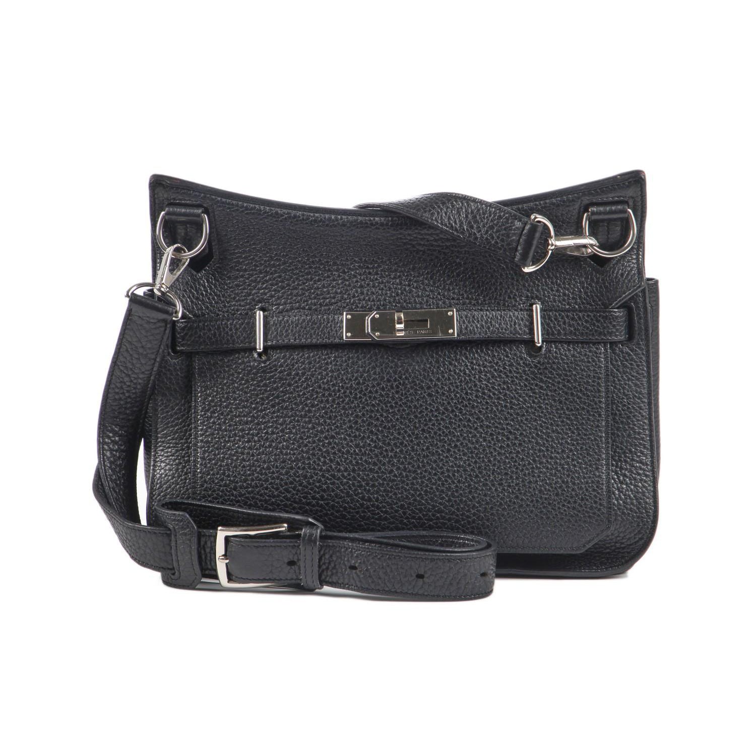 Hermès Black Clemence Jypsiere with Palladium Hardware