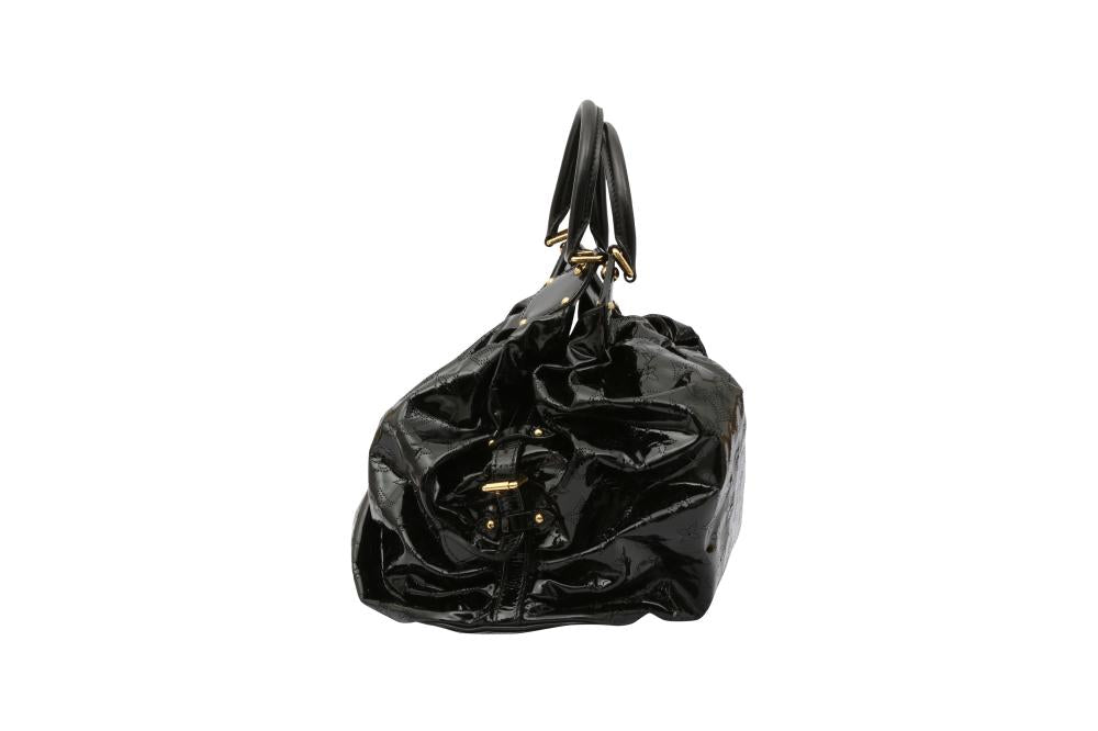 Louis Vuitton Black Mahina XL Hobo Bag