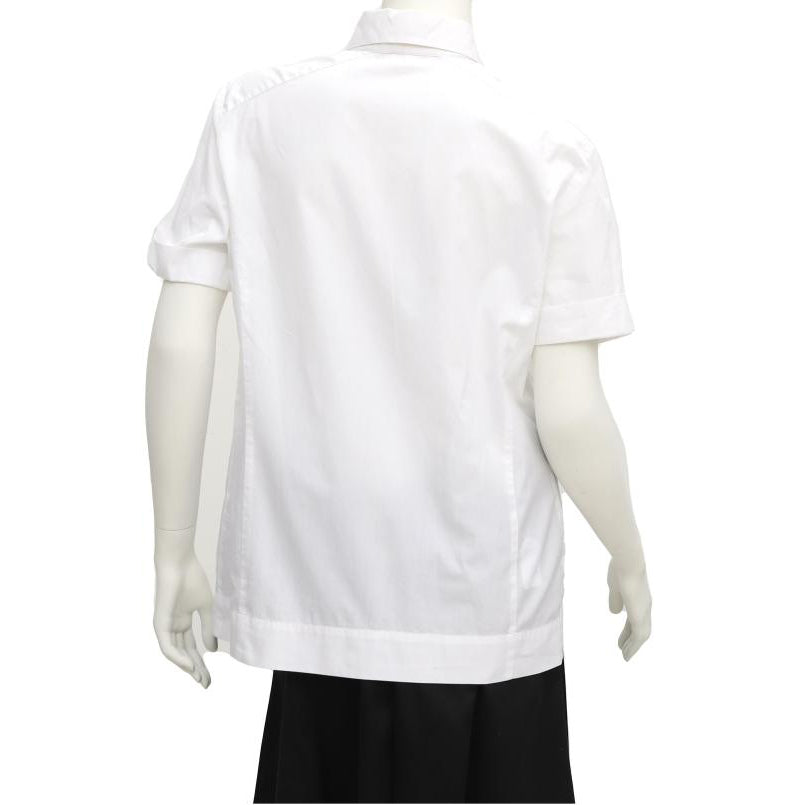 Chanel White Shirt with Gold-tone Buttons - Size: 42 FR / Medium