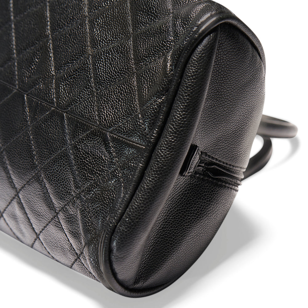 Chanel Black CC Quilted Bowler