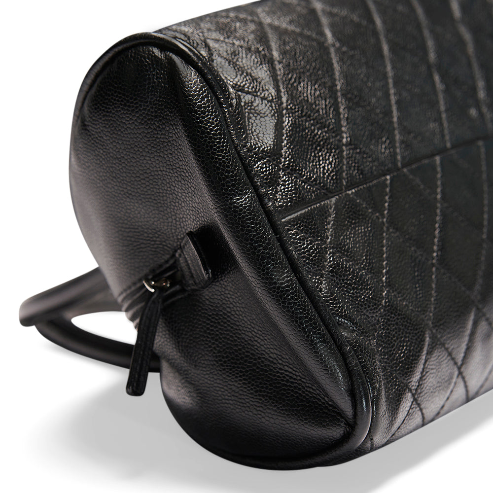 Chanel Black CC Quilted Bowler