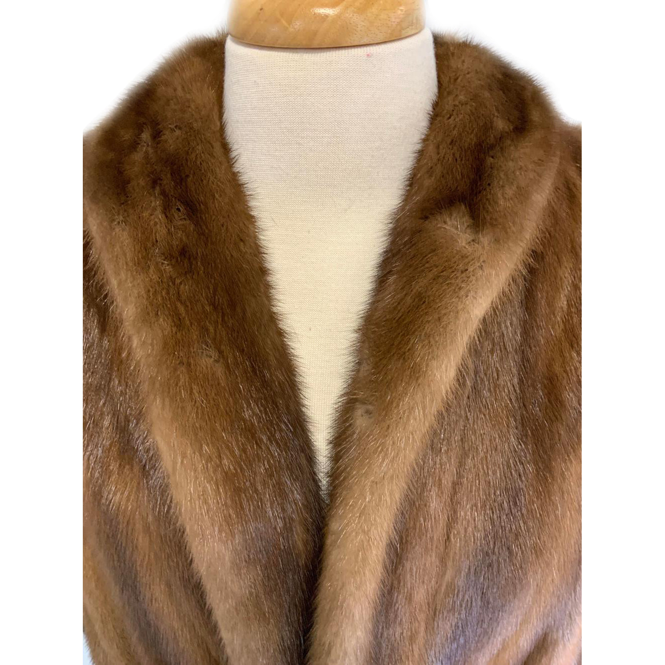 Custom-Made Luxury Brown Fur Jacket and Cape in One - Medium