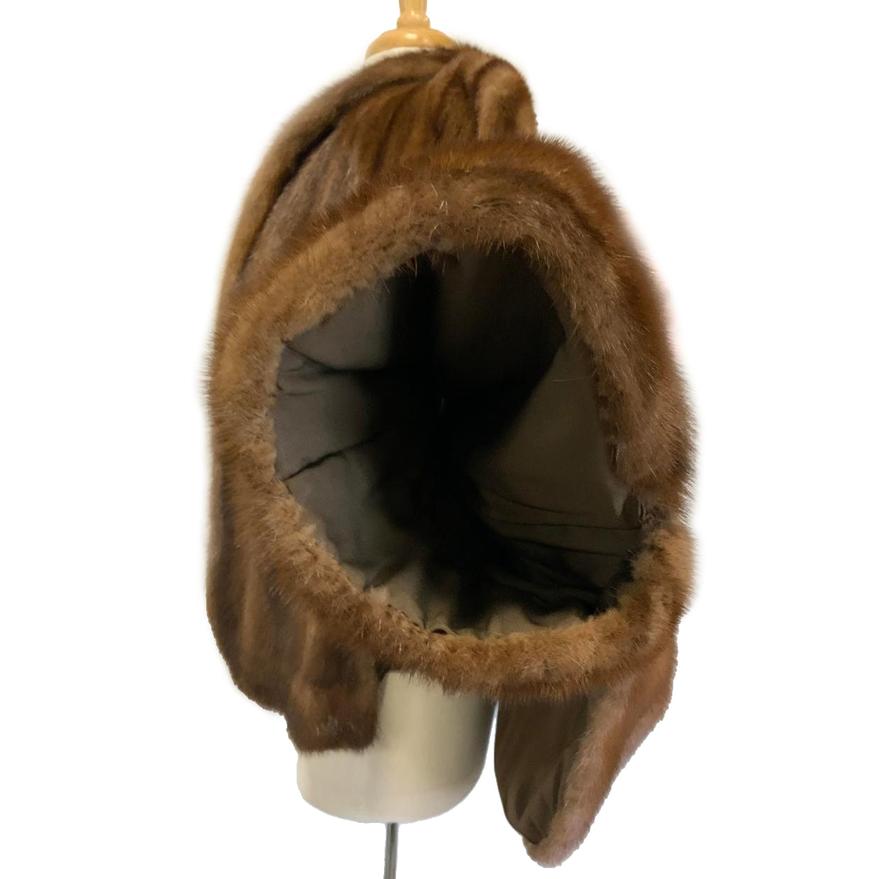 Custom-Made Luxury Brown Fur Jacket and Cape in One - Medium