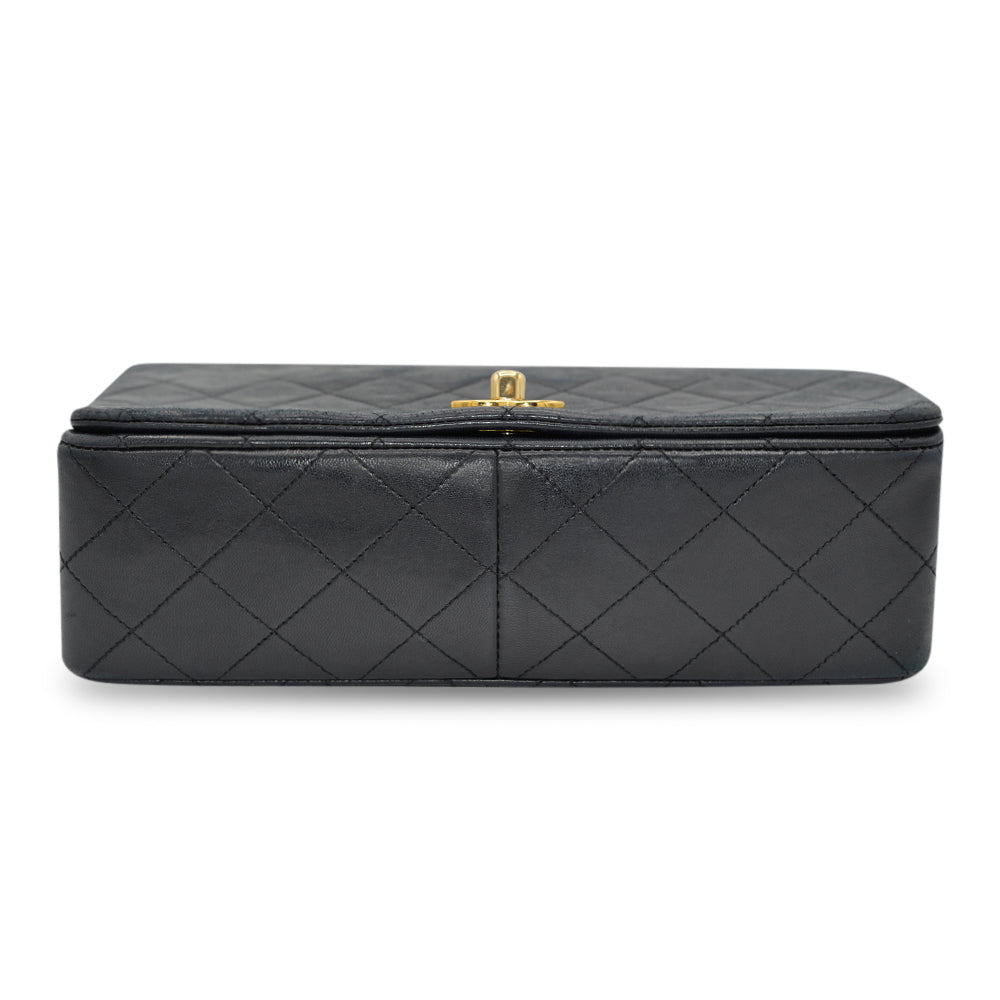 Chanel Lambskin Black with Matelasse Gold Chain