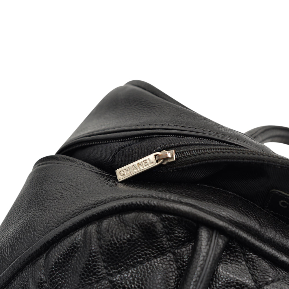 Chanel Black CC Quilted Bowler
