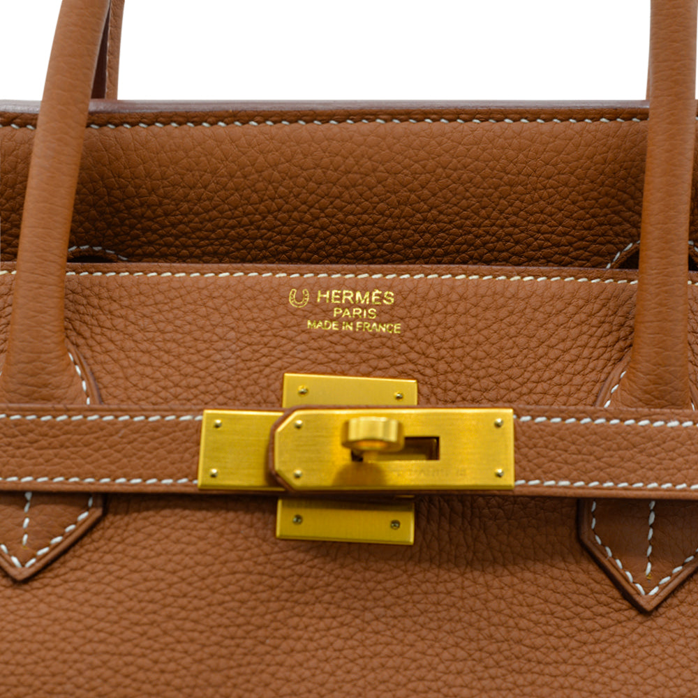 Hermès Horseshoe Gold Clemence Birkin 40 with Brushed Gold Hardware