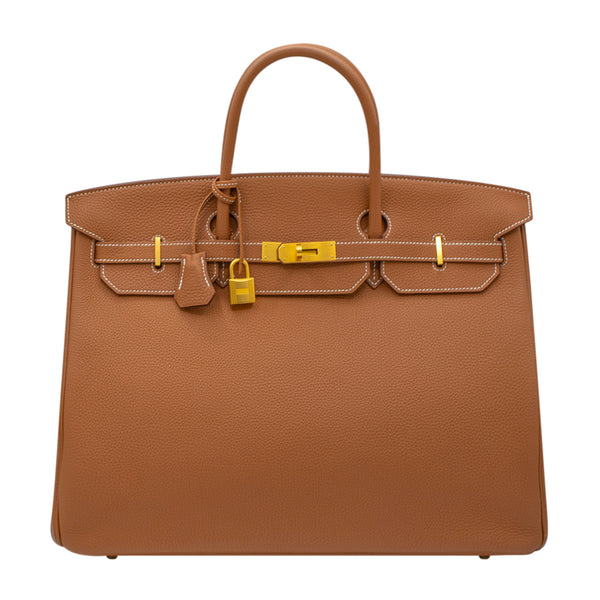 HERMÈS Birkin 40 handbag in Gris Tourterelle Clemence leather with Gold  hardware-Ginza Xiaoma – Authentic Hermès Boutique