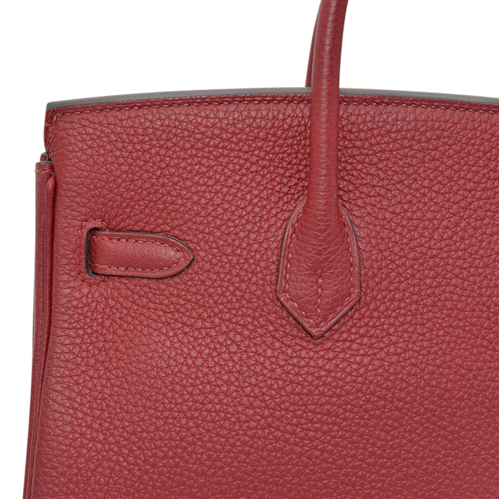 Hermès Rouge Grenat Togo Birkin 25 with Gold Hardware