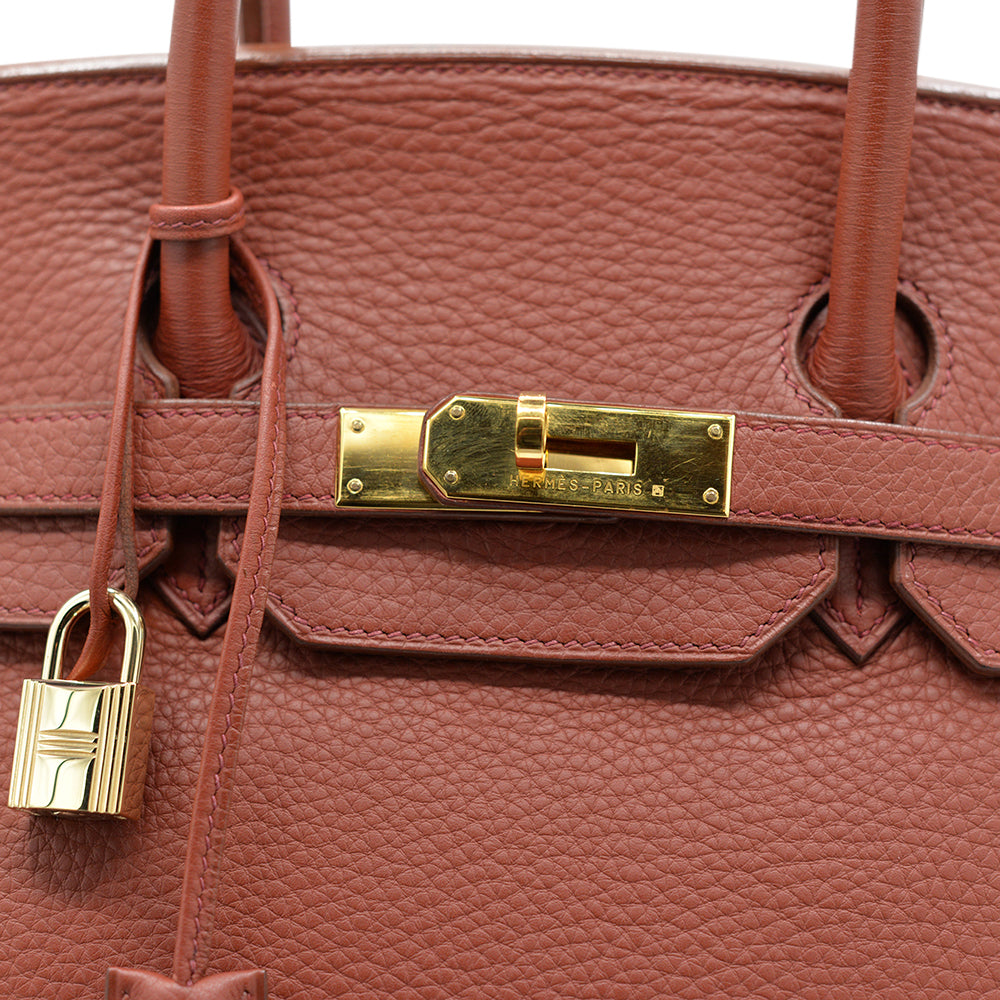 Hermès Red Birkin 35 with Gold Hardware