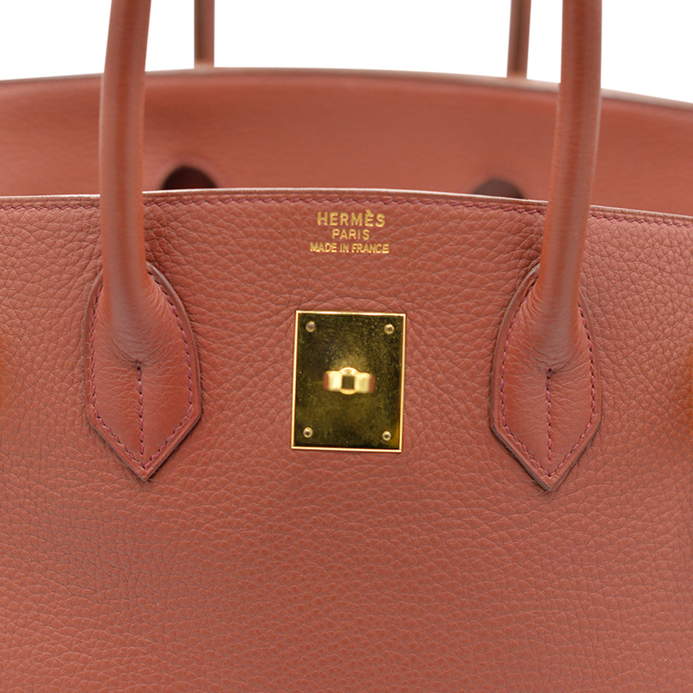 Hermès Red Birkin 35 with Gold Hardware