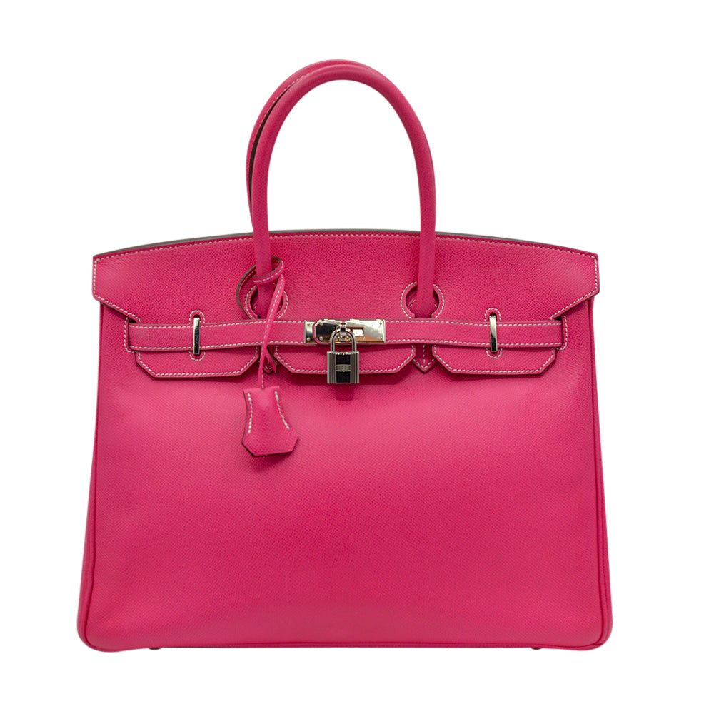 Hermès Rose Tyrien Epsom Candy Collection Birkin 35 with Palladium Hardware