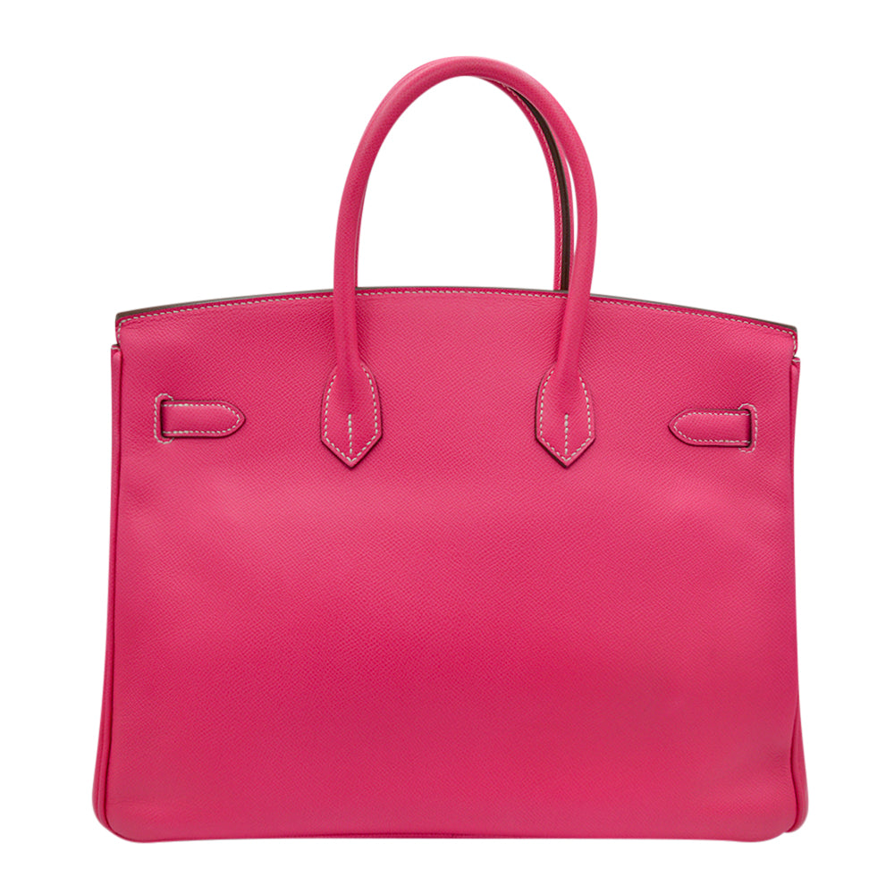 Hermès Rose Tyrien Epsom Candy Collection Birkin 35 with Palladium Hardware