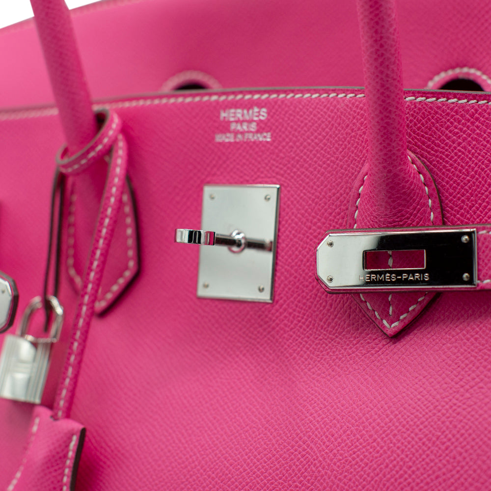 Hermès Rose Tyrien Epsom Candy Collection Birkin 35 with Palladium Hardware