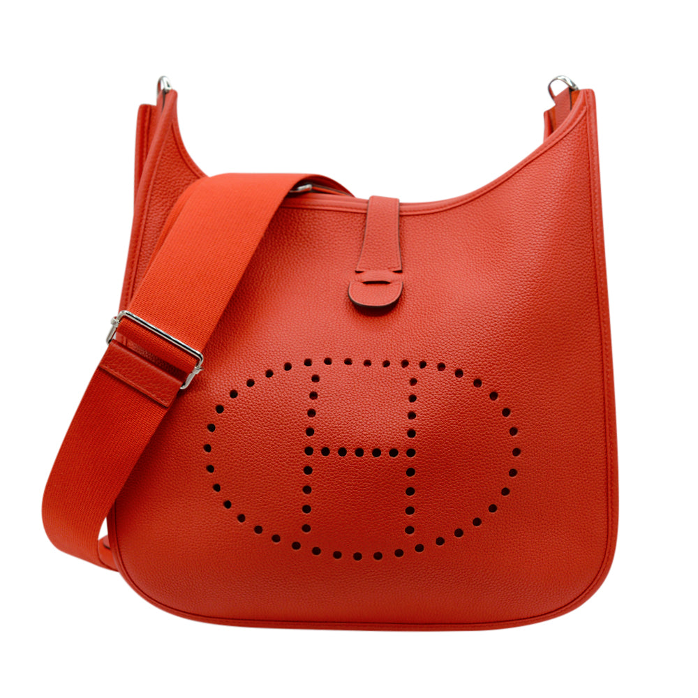 Hermes Red Evelyne III 33