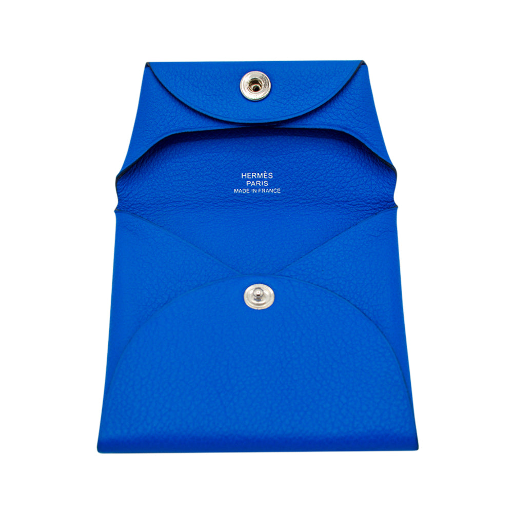 Hermès Bastia Coin Purse Blue